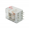 Реле миниатюрное промышленное общего назначения, 2CO, ком. ток 12А, AgSnO?, напряжение 230V AC, опция: тест-кнопка+светодиод IR-230AC-W2CO-D