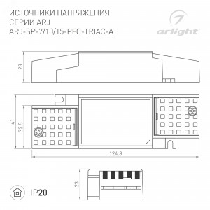 Блок питания ARV-DR60-24 (24V, 2.5A, 60W) 031086