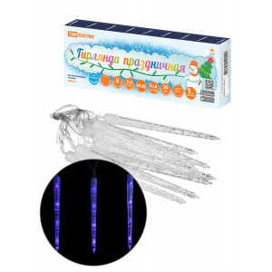 Гирлянда светодиодная "Сосульки фигурные" 2,1 м, 32LED, 8 шт, синий, 8 режимов, 250 В, IP20, SQ0361-0062