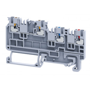 Клемма для датчиков CPST1.5/3, Клемма для подключения датчиков, тип фиксации провода: push-in, номинальное сечение: 1,5 мм кв., 13,5A, 250V, ширина: 3,5 мм, цвет: серый, тип монтажа: DIN35