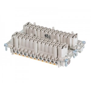 Розеточная контактная вставка BAS BUS 20 2,5 64, Розеточная контактная вставка, винтовая фиксация, 20/2 полюсов + PE, типоразмер 48B, 400/690V, 16A, сечение обслуживаемых проводников 0,5-2,5 мм кв, тип покрытия контактов: олово,