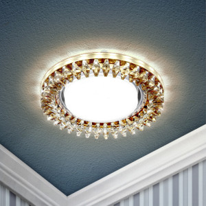 DK LD20 TEA/WH Светильник декор cо светодиодной подсветкой Gx53, прозрачный Б0028066