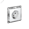 Розетка 1-м СП AtlasDesign 16А IP20 с заземл. механизм бел. SE ATN000143