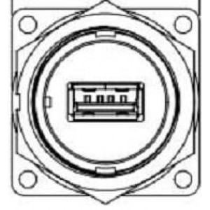 DCP-USBAB-SC, USB-коннекторы Pnl Mnt USB A to Solder Cup Bayonet