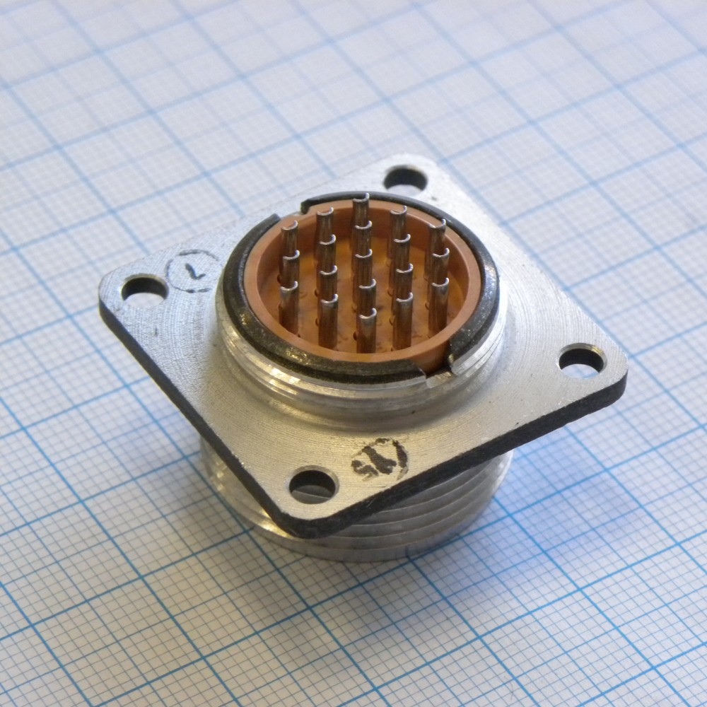 Изображение товара Соединитель цилиндрический низкочастотный 2РМТ24Б19Г1В1В электросоединитель