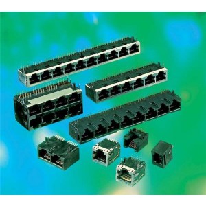 10113616-01531LF, Модульные соединители / соединители Ethernet 1x8 PORTS TAB DOWN GANGED