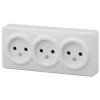 11-2207-01 Розетка 3х2P, 16A-250В, IP20, ОУ, Эксперт, белый (8/80/1440) Б0020697