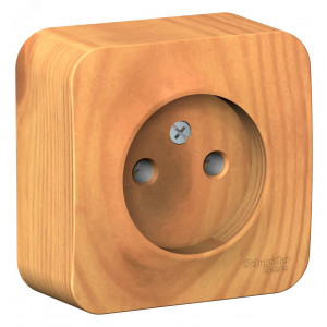 Розетка 1-м ОП Blanca 16А IP20 250В без заземл. без защ. шторок с изолир. пластиной ясень SE BLNRA000115