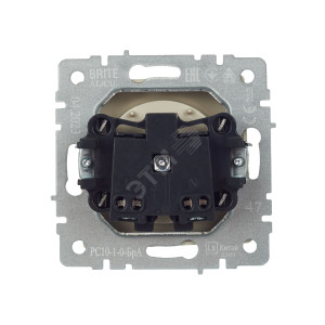 Розетка BRITE РС10-1-0-БрА 10А без заземл. без защ. шторок алюм. BR-R10-10-K47
