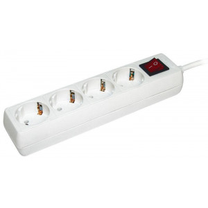 Удлинитель 4х3м с заземл. 16А IP20 У04К 2P+PE 250В ПВС 3х1 с выкл. WYP10-16-04-03-ZK-N