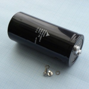 B43740A9688M000, Алюминиевый электролитический конденсатор 400В 6800мкФ 77*169 105°C. В комплект поставки конденсаторов, произведённых после 01.12.2018, гайки/шайбы не входят