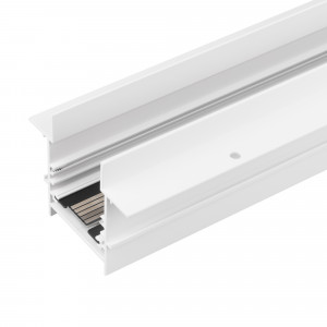 Трек встраиваемый MAG-TRACK-4560-FDW-2000 (WH, 5LN) 046841, Встраиваемый магнитный трек с фланцем для монтажа в гипсокартонный потолок, длина 2000 мм. DC24V. Материал алюминий, цвет белый. Две заглушки в комплекте. 5 токопроводящих дорожек (возможность управления по DALI). Размер ДxШxВ: 2000x75x60 мм. Размер (с уч