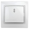 1-103-01 Переключатель, 10А-250В, IP20, СУ, Plano, белый (10/200/2400) Б0027599