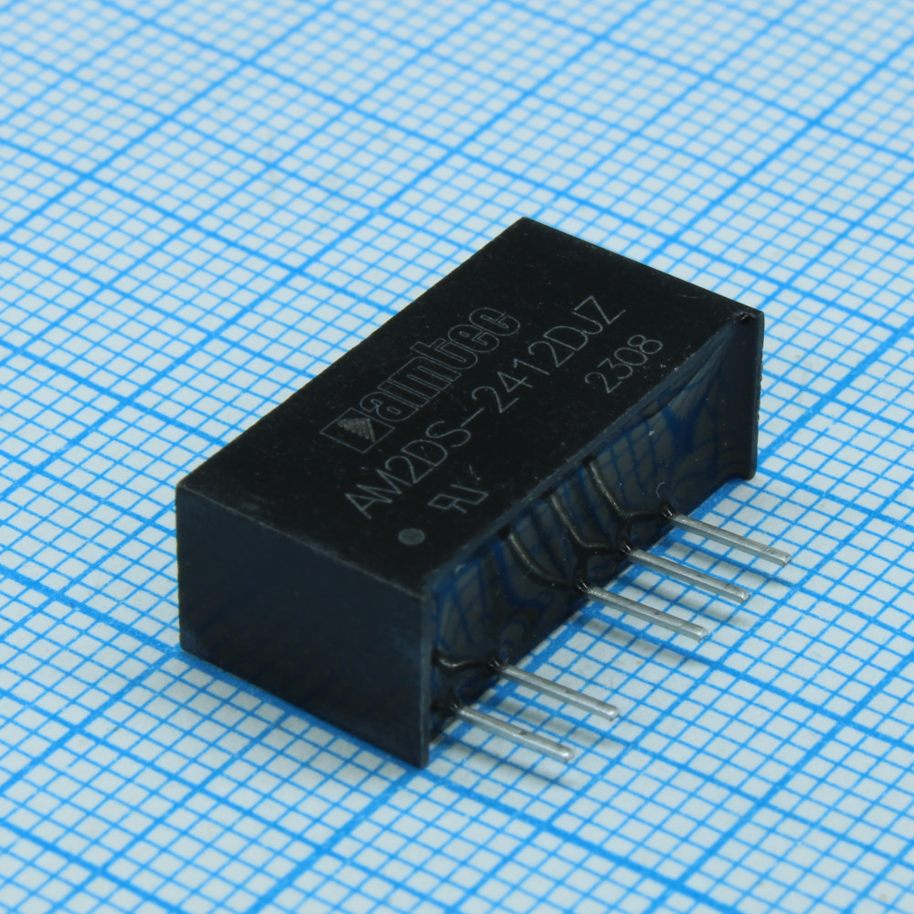 Изображение товара DC/DC преобразователь 2Вт, вход 21.6…26.4В, выход ±12В, изоляция 1500В, КПД 83%