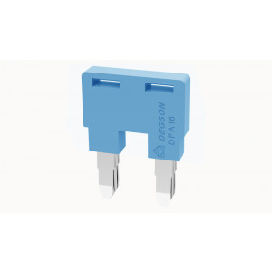 Соединительная перемычка DFA2-12.2-12-00Z(H), Соединительная перемычка, 2 полюса, изолированная, вилочная, для клемм: DC16, цвет: синий