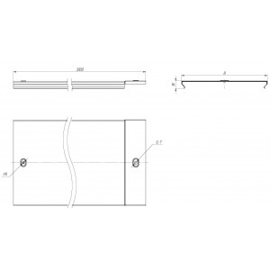 Крышка на лоток осн.600х3000-0,7 мм EKF
