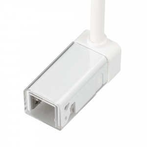 Коннектор питания ARL-MOONLIGHT-1213-CON-POWER-DR-WH 028059, Герметичный коннектор питания для гибкого неона MOONLIGHT, сечение 12х13мм, цвет белый. Вертикальный вывод провода. Подключение питания без пайки, IP54, длина провода питания 500мм.