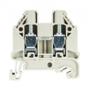 Проходная клемма WT 6, Проходная клемма, тип фиксации провода: винтовой, номинальное сечение: 6 мм кв., 41A, 800V, ширина: 8 мм, цвет: серый, тип монтажа: DIN35