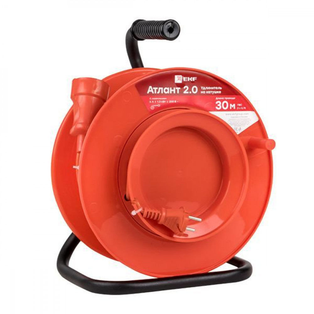 Изображение товара Удлинитель на катушке Атлант 2.0 30м 1 гнездо без заземления