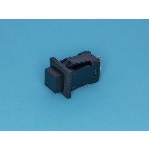 PSW-9BB, Кнопка 15х15 крепление защелка c фиксацией, 220В, черная