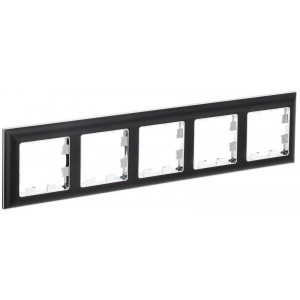 Рамка 5-м BRITE РУ-5-Бр хром/черн. BR-M52-12-2-K23