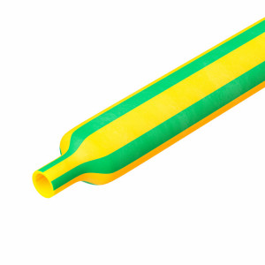 Самозатухающая термоусаживаемая трубка 18/6 мм желто-зеленый 3:1(кр.25м) [TN3PC301180YGN]