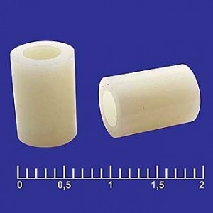 Ф7-4X10, Втулка пластиковая D=7мм, d внутр=4мм, L=10мм / держатель LED