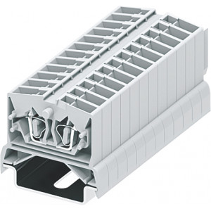 Проходная клемма (MINI) 254373, Проходная клемма, MINI, верхний подвод кабеля, 2 точки подключения, тип фиксации провода: пружинный, номинальное сечение: 2,5 мм кв., 24A, 800V, ширина: 6 мм, цвет: светло-серый, тип монтажа: DIN35