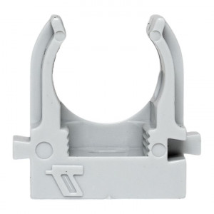 Держатель для труб (клипса) d16мм для монтажного пистолета сер. (уп.100шт) Plast derjp-z-16