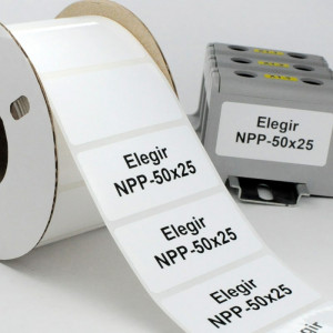 Маркировка прямоугольная NPP-50х25 W, Маркировочная наклейка, для позиционного обозначения электрооборудования в шкафу и маркировки провода, размер 50х25 мм, цвет белый, для принтера: RT200, RT230, в упаковке 1100 наклеек