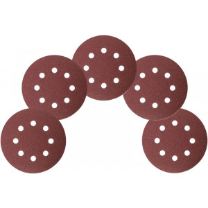 Круги шлифовальные с отверстиями (липучка), алюминий-оксидные, 125 мм, 5 шт Р 80 39664
