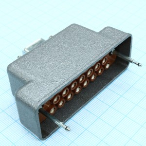 РП10-22 ЛП розетка с/к, Соединитель  низкочастотный, прямоугольный, внутреннего монтажа