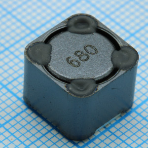 SRR1210-680M, Катушка индуктивности силовая проволочная экранированная 68мкГн  ±20% 1кГц 12Q-Фактор феррит 3A 102мОм по постоянному току лента на катушке