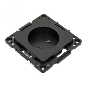 Розетка 1-м СП Стокгольм 10А IP20 без заземл. защ. шторки механизм черн. PROxima EZR10-022-10