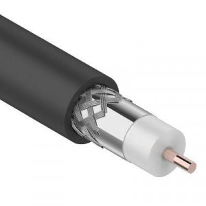 Кабель коаксиальный магистральный RG-11U, 75Ом, CCS/Al/Al, 83%, 305м, OUTDOOR, черный, в бухте 305м для прокладки вне помещений