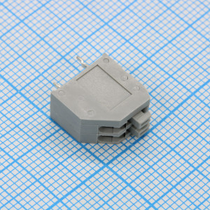 GT250-2.5-02P-11-00, Нажимной безвинтовой клеммный блок 2 контакта. Зажим типа торцевой контакт. Серия GT250-2.5