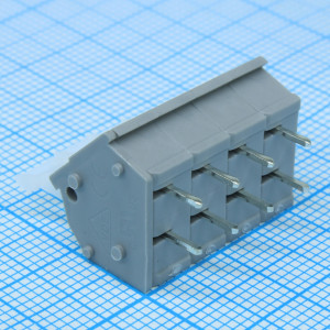 DG243-5.0-04P-11-00A(H), Пружинный клеммник на печатную плату 4 контакта. Серия DG243-5.0