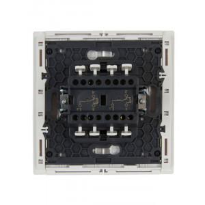 FORTE&PIANO Выключатель 2-клавишный проходной с индикацией 10А FP208 белый IEK FP-V22-1-10-1-K01