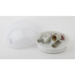 Светильник НБП 06-60-102 с фото-шумовым датчиком Сириус IP54 E27 max 60Вт D220 круг белый акустический Б0048412