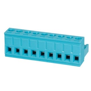 TBP01P1-508-09BE, Съемные клеммные колодки Terminal block, pluggable, 5.08 , plug, 9 pole, slotted screw, blue