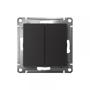 Выключатель 2-кл. СП AtlasDesign 10А IP20 (сх. 5) 10AX механизм карбон SE ATN001051