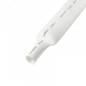 Трубка термоусадочная ТУТ нг 35,0/17,5 белая, термоусаживаемая трубка в метровой нарезке, не поддерживает горение