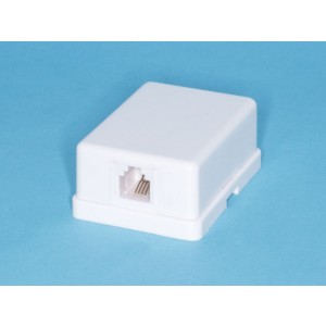 TJCM6P4C-W, Розетка RJ-11 мини, белая