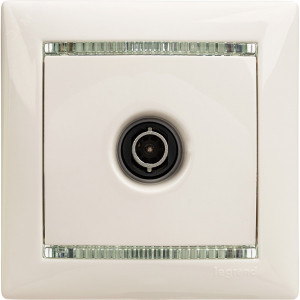 VALENA Розетка телевизионная TV звезда в рамку белая 1.5дБ 774429