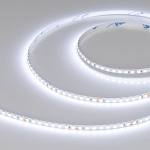 Лента RT-A160-5mm 24V Cool 8K (9.6 W/m, IP20, 2835, 5m) 037808, Светодиодная лента RT-A160, открытая IP20. Светодиоды 2835, 160 шт/м (800 шт на 5 м), белая плата 5 мм, скотч 3M. Цвет ХОЛОДНЫЙ 8000 K , цветопередача CRI>90 , угол 120°. Питание 24 В, мощность 9.6 Вт/м (48 Вт на 5 м). Размеры 5000x5x1.5 мм. Мин.отрезок 5