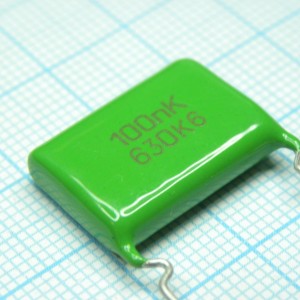 К73-17-630-0.1  10%, Конденсатор металлопленочный полиэтилентерефталатный 630В 0.1мкФ ±10%