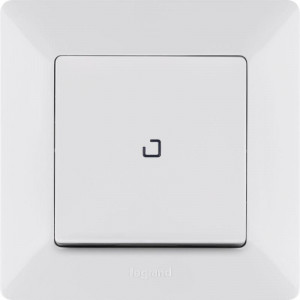 Выключатель 1-кл. СП Valena Life 10А IP20 250В 10AX с подсветкой с лицев. панелью механизм бел. Leg 752410