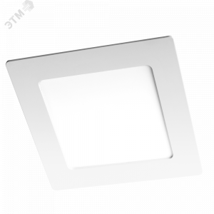 Светильник светодиодный PPL-S WH 9Вт 6500К IP40 145мм ДВО встраив. ультратонкий квадрат 5008281A
