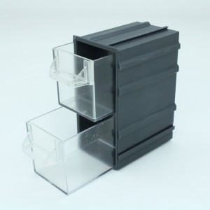 Бокс для р/дет К- 3 прозрачные/цветн., Пластиковый контейнер для хранения крепежа, радиоэлектронных комплектующих, любых небольших деталей