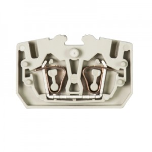 Проходная клемма (MINI) WKF2,5/M/F, Проходная клемма, MINI, верхний подвод кабеля, 2 точки подключения, тип фиксации провода: пружинный, номинальное сечение: 2,5 мм кв., 24A, 800V,ширина: 5 мм, цвет: серый, тип монтажа: монтажный фланец